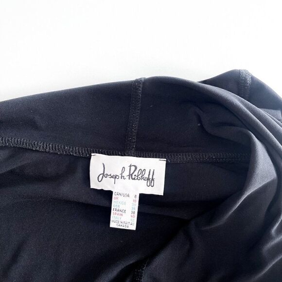 Joseph Ribkoff Women's Hoodie Crystal Rhinestones Zip Up Stretch Black Size 8 - Picture 3 of 7